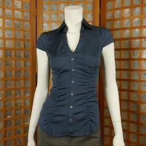 Express Blue Dress Shirt Size XS